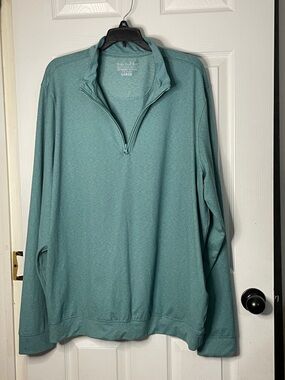 Bird Dog Bay Men's Teal Zip-Up Pullover. Size L